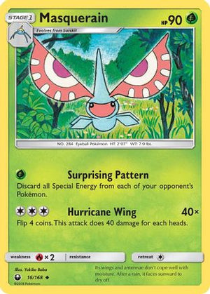 Masquerain 16/168 - SM  Celestial Storm Reverse Holofoil - Poke-Collect