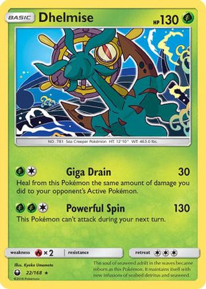 Dhelmise 22/168 - SM  Celestial Storm Reverse Holofoil - Poke-Collect
