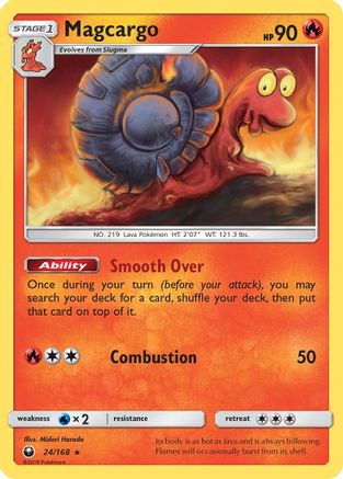 Magcargo 24/168 - SM  Celestial Storm Reverse Holofoil - Poke-Collect