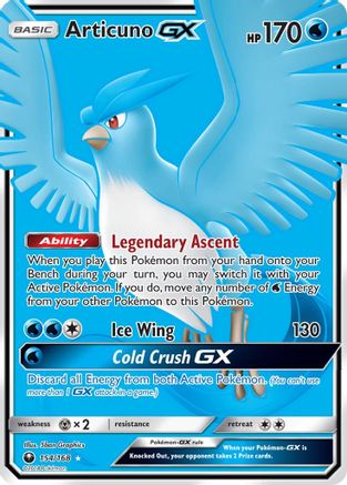 Articuno GX (Full Art) 154/168 - SM  Celestial Storm Holofoil - Poke-Collect