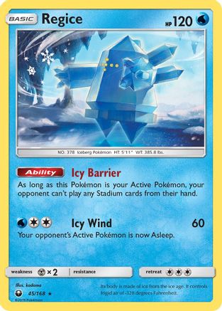 Regice 45/168 - SM  Celestial Storm - Poke-Collect