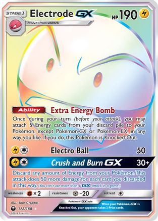 Electrode GX (Secret) 172/168 - SM  Celestial Storm Holofoil - Poke-Collect