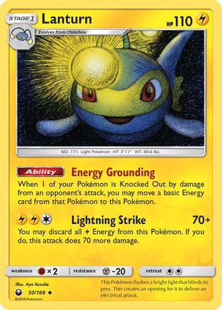 Lanturn 50/168 - SM  Celestial Storm Reverse Holofoil - Poke-Collect