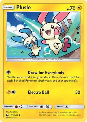 Plusle 53/168 - SM  Celestial Storm Reverse Holofoil - Poke-Collect