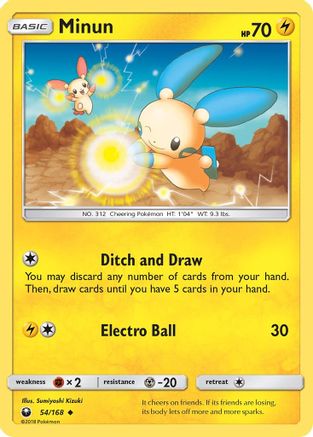 Minun 54/168 - SM  Celestial Storm - Poke-Collect