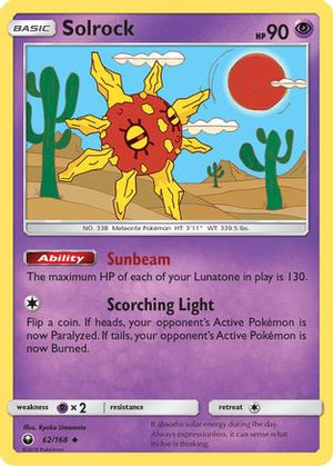 Solrock 62/168 - Celestial Storm - Poke-Collect