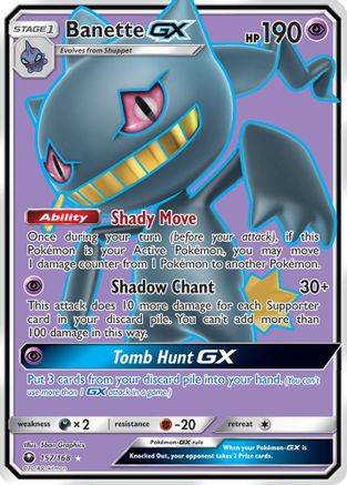 Banette GX (Full Art) 157/168 - SM  Celestial Storm Holofoil - Poke-Collect