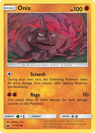 Onix 71/168 - SM  Celestial Storm Reverse Holofoil - Poke-Collect