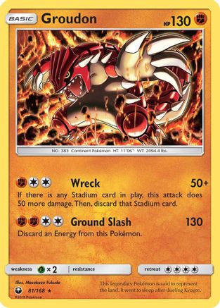 Groudon 81/168 - SM  Celestial Storm Holofoil - Poke-Collect