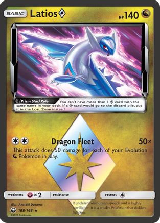 Latios Prism Star 108/168 - SM  Celestial Storm Holofoil - Poke-Collect