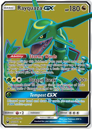 Rayquaza GX (Full Art) 160/168 - SM  Celestial Storm Holofoil - Poke-Collect