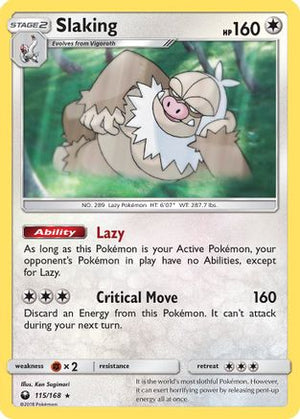 Slaking 115/168 - Celestial Storm Holofoil - Poke-Collect