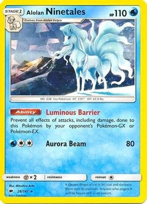 Alolan Ninetales - 28/147 (Cracked Ice Holo) 28 - Deck Exclusives Holofoil - Poke-Collect