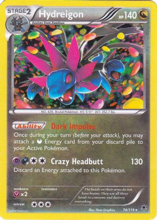 Hydreigon - 074/119 (Cosmos Holo) 74 - Blister Exclusives Holofoil - Poke-Collect