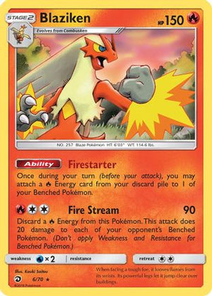 Blaziken 6/70 - Dragon Majesty Holofoil - Poke-Collect