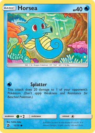 Horsea (15) 15/70 - Dragon Majesty Reverse Holofoil - Poke-Collect