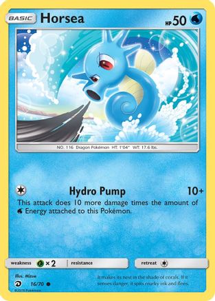 Horsea (16) 16/70 - Dragon Majesty Reverse Holofoil - Poke-Collect