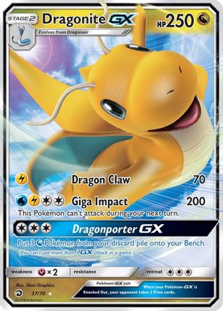 Dragonite GX 37/70 - Dragon Majesty Holofoil - Poke-Collect