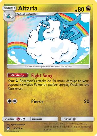 Altaria 40/70 - Dragon Majesty Reverse Holofoil - Poke-Collect
