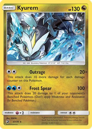 Kyurem 47/70 - Dragon Majesty Reverse Holofoil - Poke-Collect