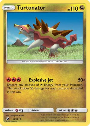 Turtonator 50/70 - Dragon Majesty Reverse Holofoil - Poke-Collect