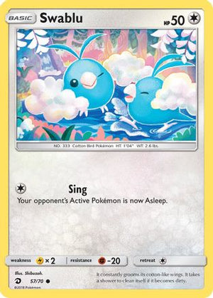 Swablu 57/70 - Dragon Majesty Reverse Holofoil - Poke-Collect
