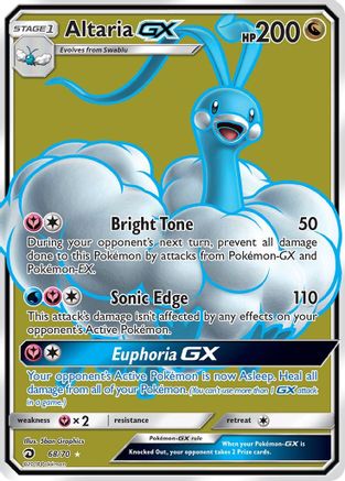 Altaria GX (Full Art) 68/70 - Dragon Majesty Holofoil - Poke-Collect