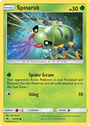Spinarak 9/214 - Lost Thunder - Poke-Collect
