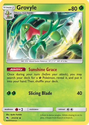 Grovyle 21/214 - SM  Lost Thunder - Poke-Collect
