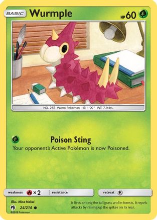 Wurmple 24/214 - Lost Thunder - Poke-Collect