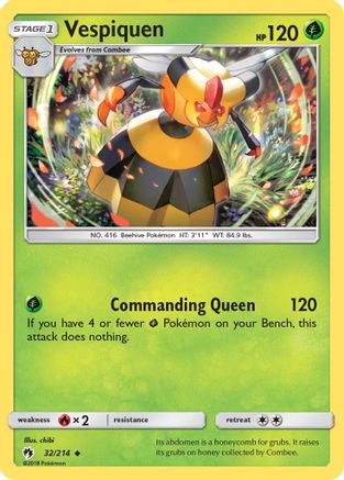 Vespiquen 32/214 - Lost Thunder Reverse Holofoil - Poke-Collect