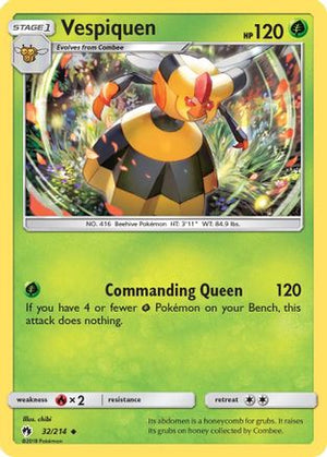 Vespiquen 32/214 - Lost Thunder Reverse Holofoil - Poke-Collect