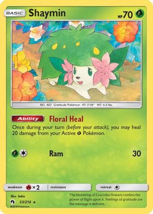 Shaymin 33/214 - SM  Lost Thunder Holofoil - Poke-Collect