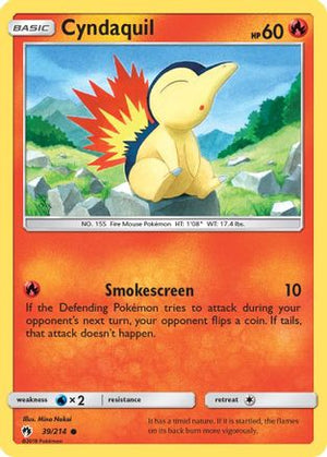 Cyndaquil (39) 39/214 - SM  Lost Thunder Reverse Holofoil - Poke-Collect