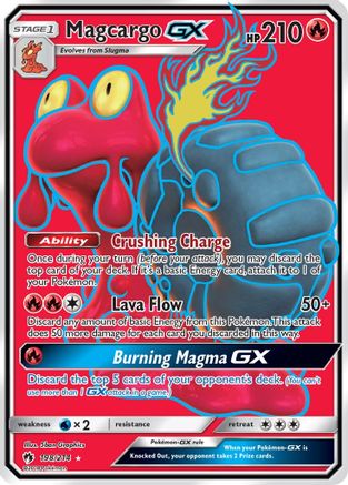 Magcargo GX (Full Art) 198/214 - SM  Lost Thunder Holofoil - Poke-Collect