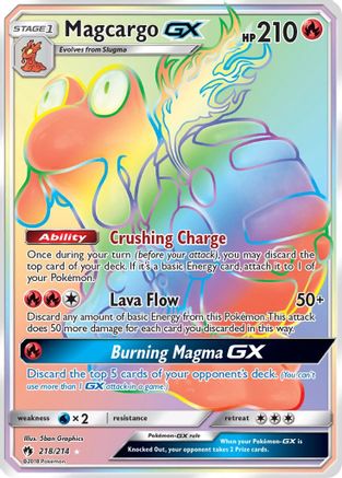 Magcargo GX (Secret) 218/214 - SM  Lost Thunder Holofoil - Poke-Collect