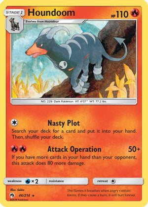 Houndoom 46/214 - SM  Lost Thunder Reverse Holofoil - Poke-Collect