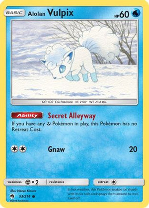 Alolan Vulpix 53/214 - SM  Lost Thunder - Poke-Collect