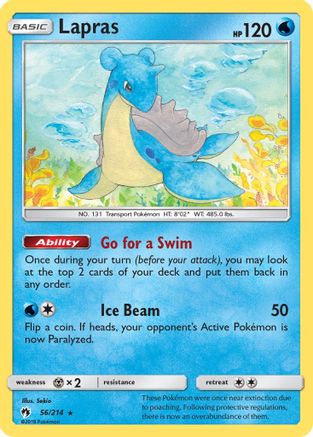 Lapras 56/214 - SM  Lost Thunder Reverse Holofoil - Poke-Collect