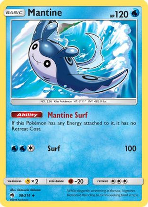 Mantine 58/214 - SM  Lost Thunder - Poke-Collect