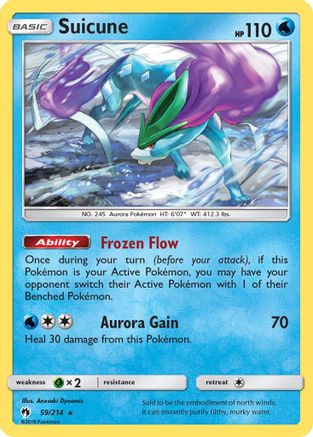Suicune 59/214 - Lost Thunder Reverse Holofoil - Poke-Collect
