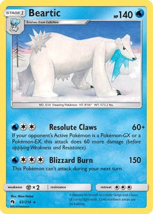 Beartic 62/214 - SM  Lost Thunder Reverse Holofoil - Poke-Collect