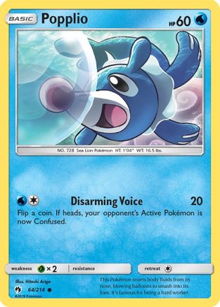 Popplio (64) 64/214 - SM  Lost Thunder - Poke-Collect