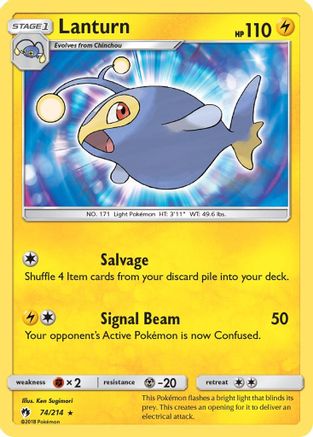 Lanturn 74/214 - SM  Lost Thunder - Poke-Collect