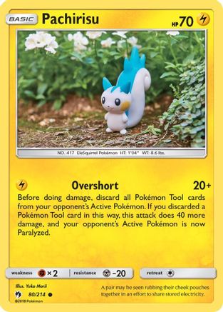 Pachirisu 80/214 - SM  Lost Thunder Reverse Holofoil - Poke-Collect