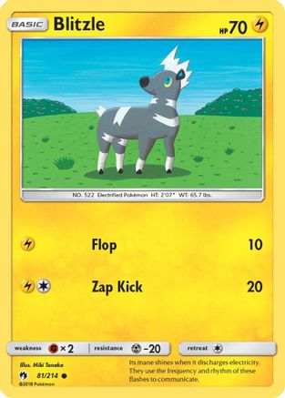 Blitzle 81/214 - SM  Lost Thunder - Poke-Collect