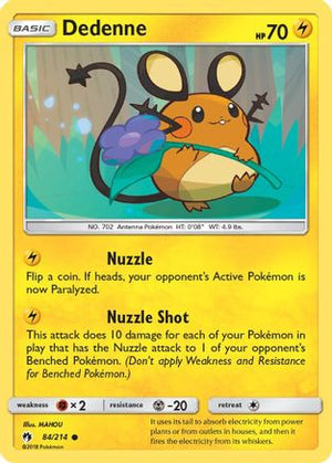 Dedenne (84) 84/214 - SM  Lost Thunder Reverse Holofoil - Poke-Collect