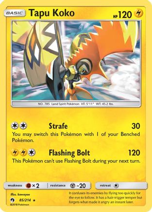 Tapu Koko 85/214 - Lost Thunder Reverse Holofoil - Poke-Collect