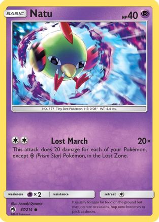 Natu 87/214 - SM  Lost Thunder - Poke-Collect
