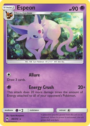 Espeon 89/214 - SM  Lost Thunder - Poke-Collect